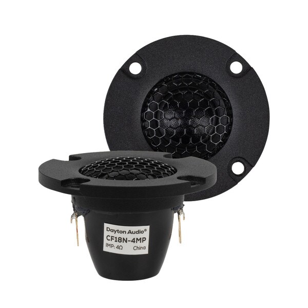 Main product image for Dayton Audio CF18N-4MP 3/4" Carbon Fiber Dome Neodymium Tweeter Matched Pair 4 Ohm275-410